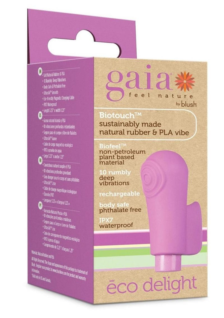 Gaia Eco Delight Rechargeable Plant Based Vibrator - Purple