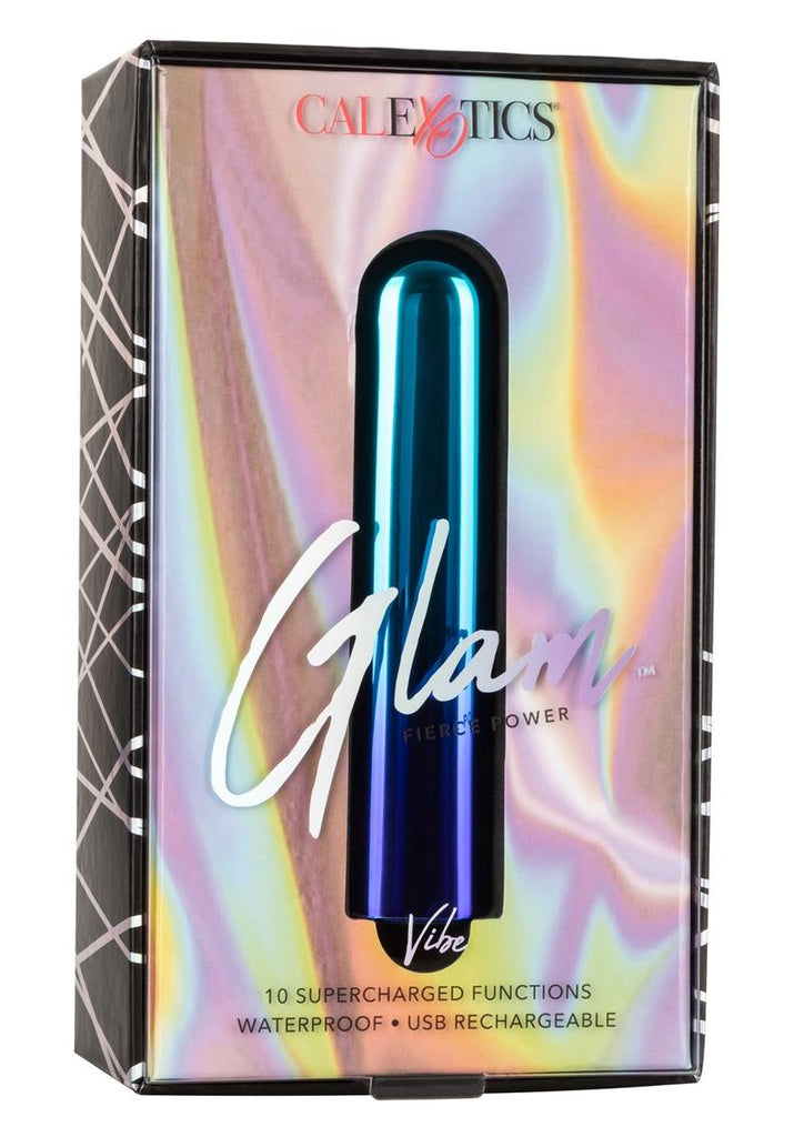 Glam Vibe Rechargeable Bullet Vibrator - Blue