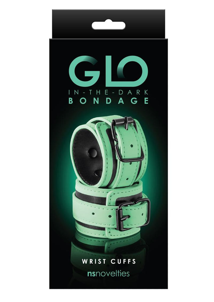 Glo Bondage Glow In The Dark Wrist Cuff - Glow In The Dark/Green