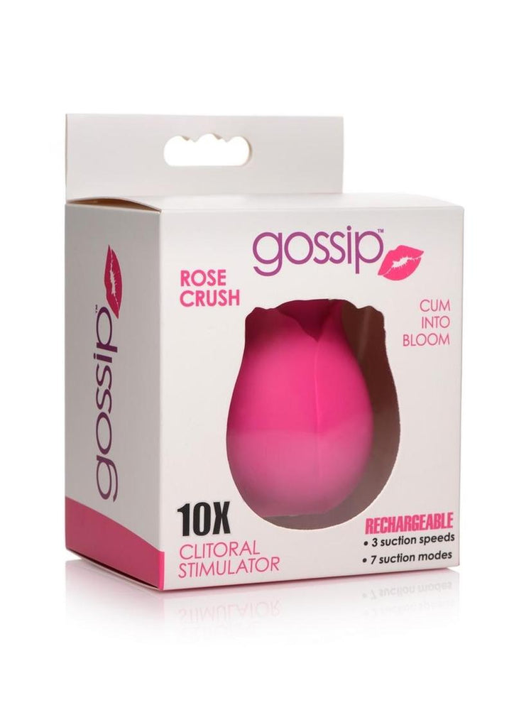 Gossip Rose Crush 10x Rechargeable Silicone Clitoral Stimulator - Pink