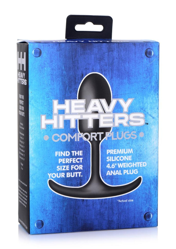 Heavy Hitters Premium Silicone Weighted Anal Plug - Black - Small