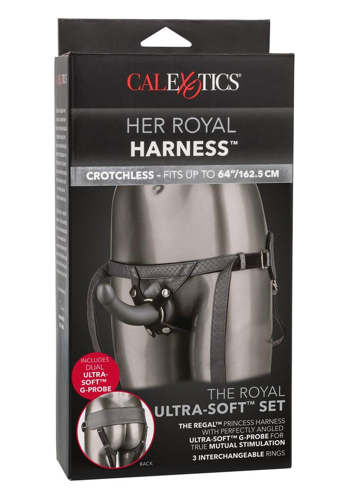 Her Royal Harness The Royal Ultra-Soft Set Adjustable Harness with Me2 Silicone G-Probe - Gray/Grey