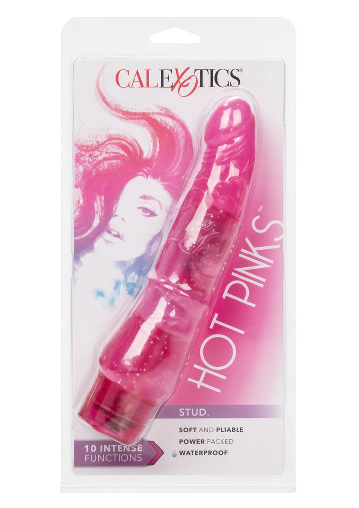Hot Pinks Stud Vibrator - Pink 7 - Pink