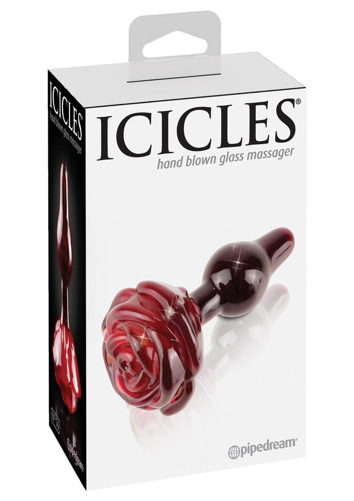 Icicles No. 76 Glass Plug - Black/Red - 2.4in
