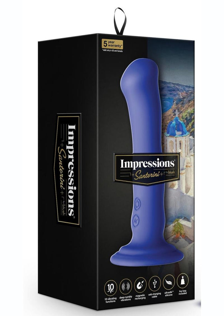 Impressions Santorini Rechargeable Silicone Vibrator - Blue