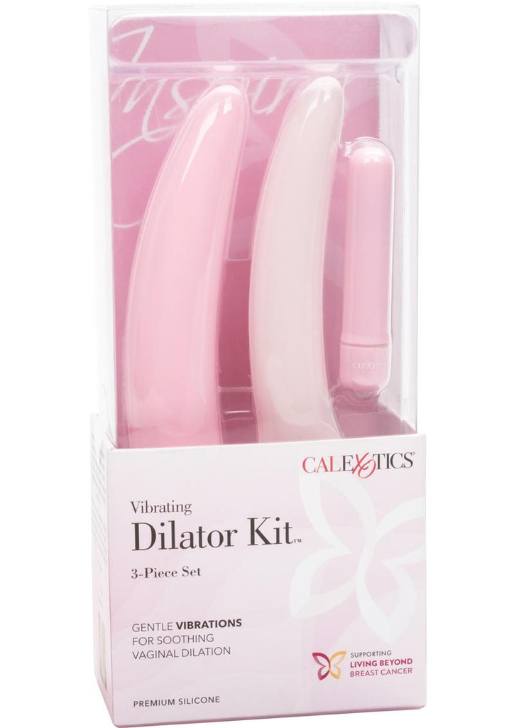 Inspire Silicone Vibrating Dilator Kit Waterproof - Pink - 3 Piece Set