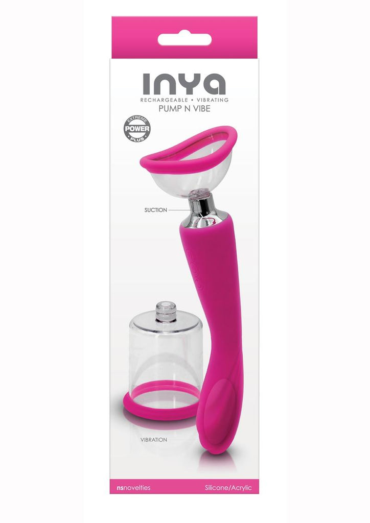 Inya Silicone Rechargeable Pump and Vibe - Pink