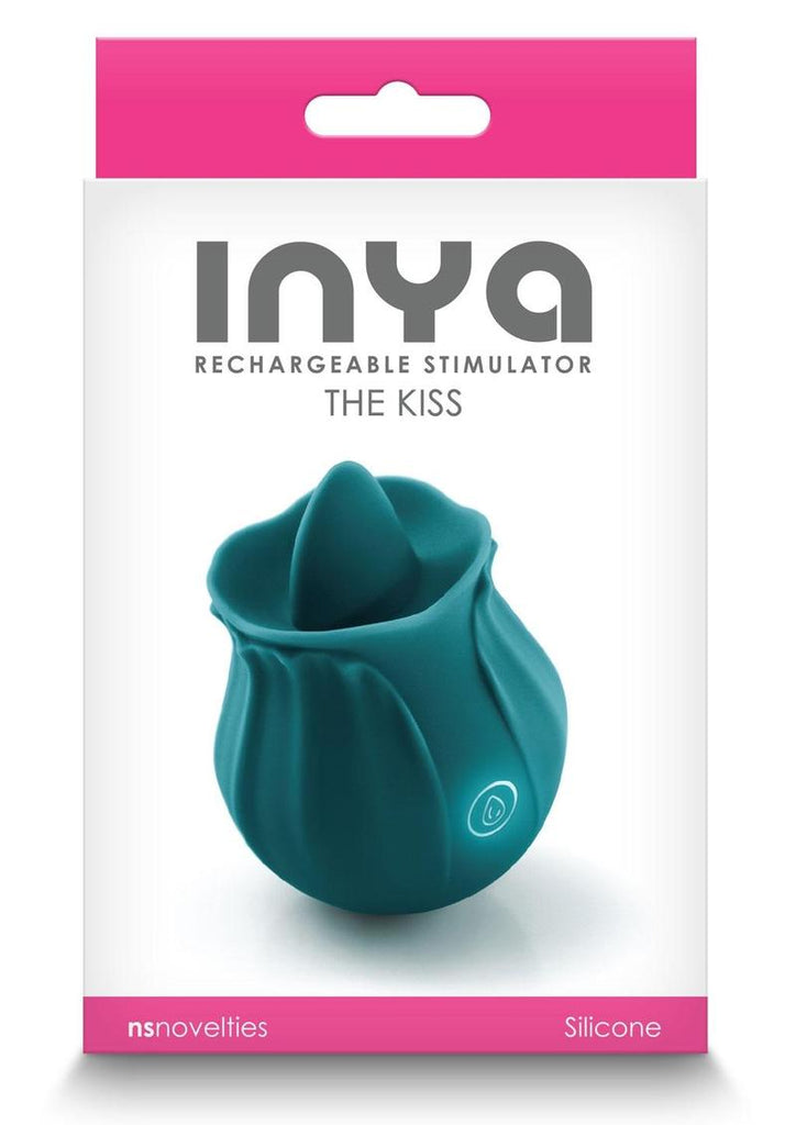 Inya The Kiss Rechargeable Silicone Clitoral Stimulator - Teal