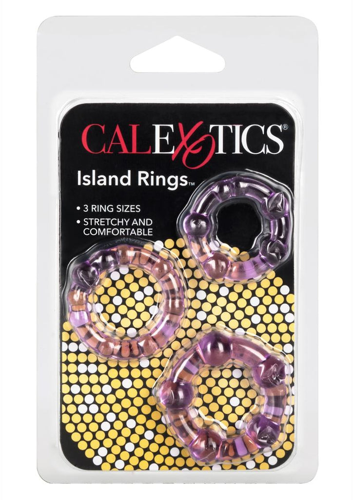 Island Rings Cock Rings - Purple - 3 Piece Set