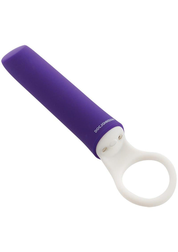iVibe Select iPlease USB Magnetic Silicone Mini Vibrator Waterproof - Purple - 5.25in
