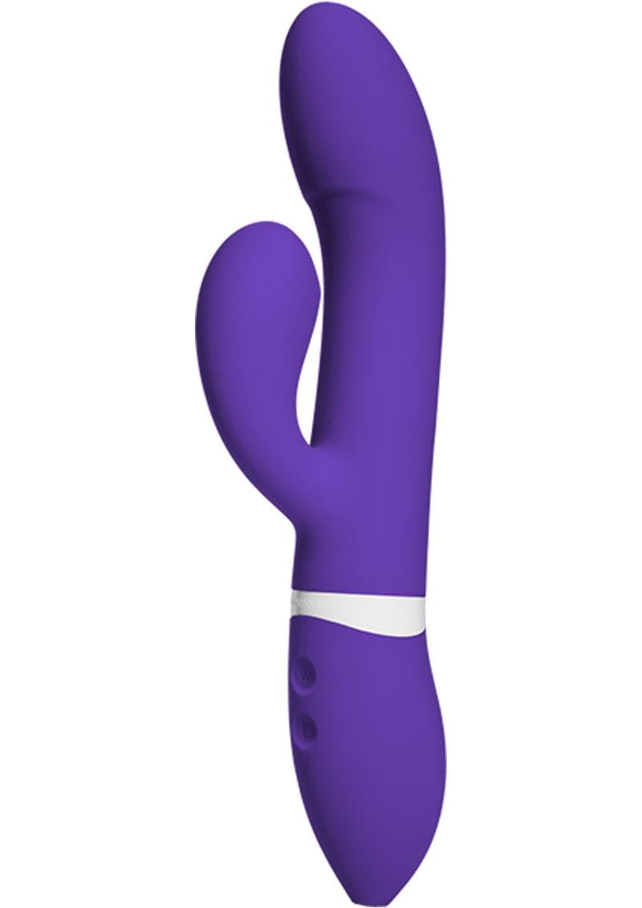 iVibe Select Silicone Icome USB Rechargeable Rabbit Vibrator Waterproof - Purple - 9in