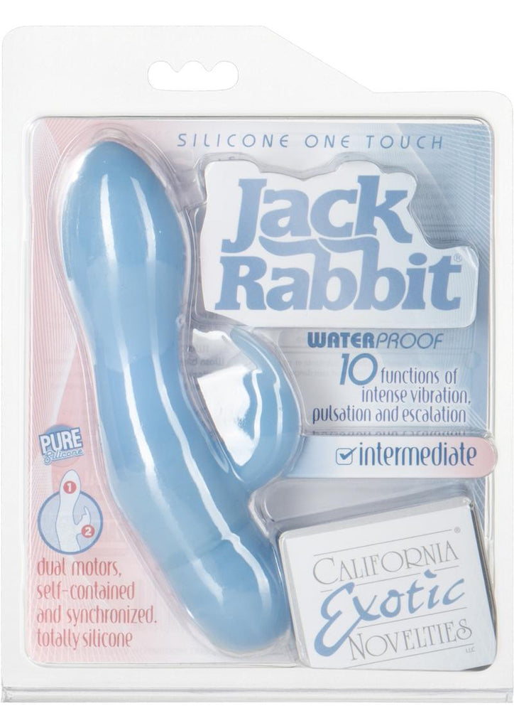 Jack Rabbit Silicone One Touch Rabbit Vibrator - Blue