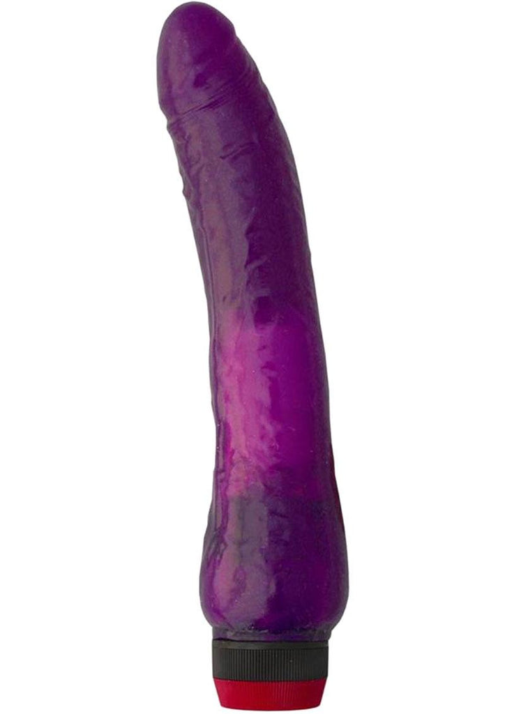 Jelly Caribbean Number 1 Jelly Vibrator - Purple - 8.5in