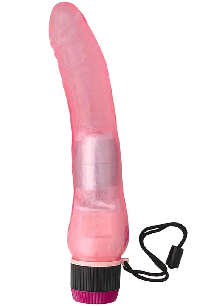 Jelly Caribbean Number 1 Vibrator - Pink - 8.5in