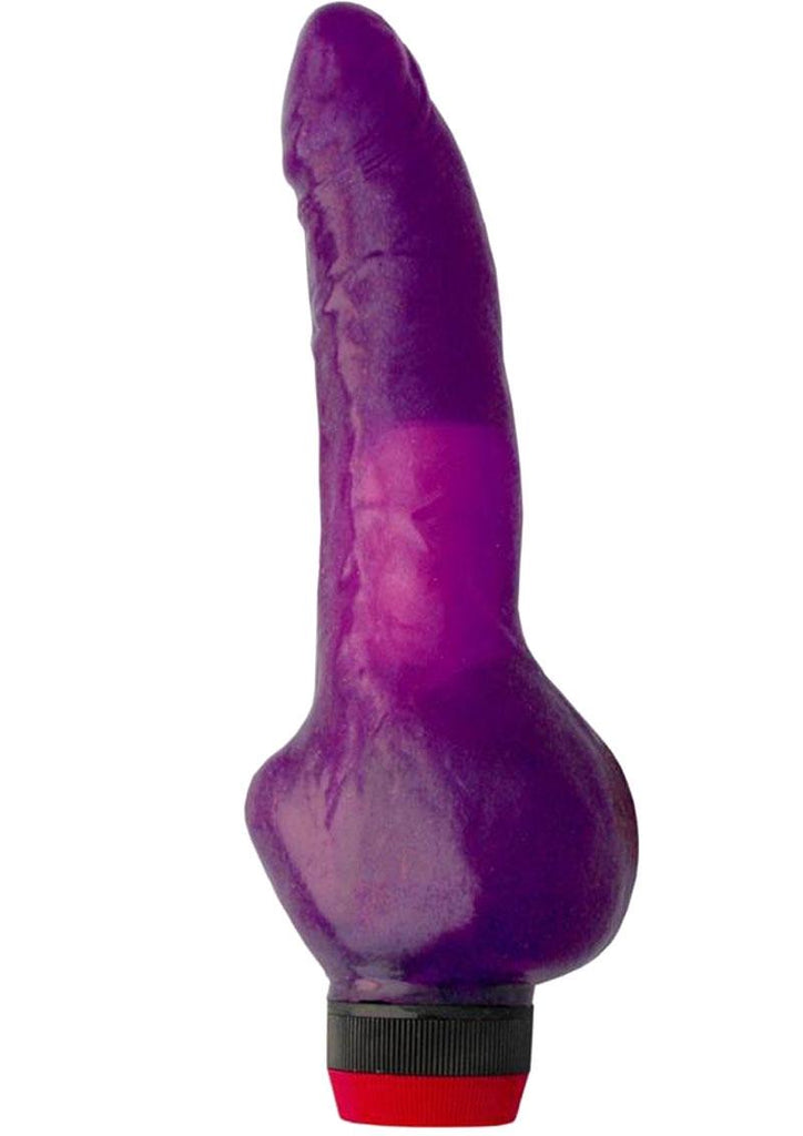 Jelly Caribbean Number 2 Jelly Vibrator - Purple - 8in