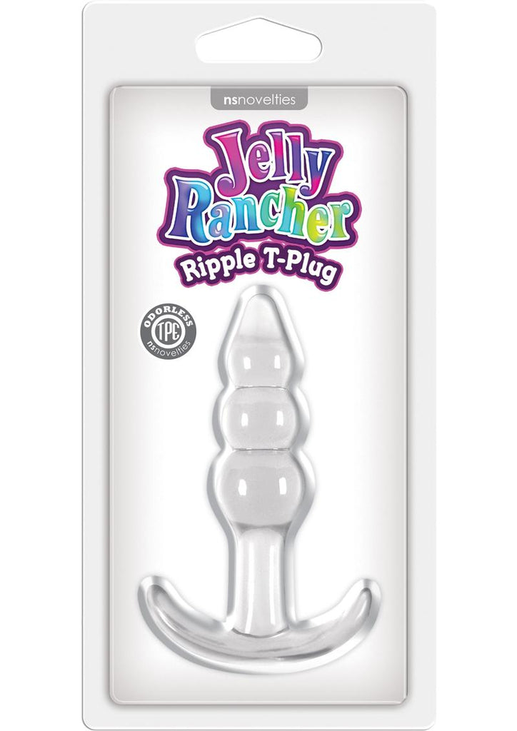 Jelly Rancher Ripple T Plug Butt Plug - Clear