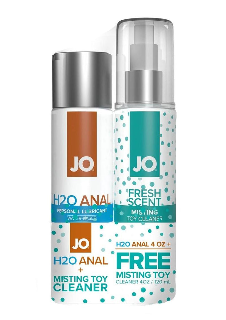 JO Gift with Purchase H2o Anal Lubricant 4oz and Misting Toy Cleaner - 4oz - Set