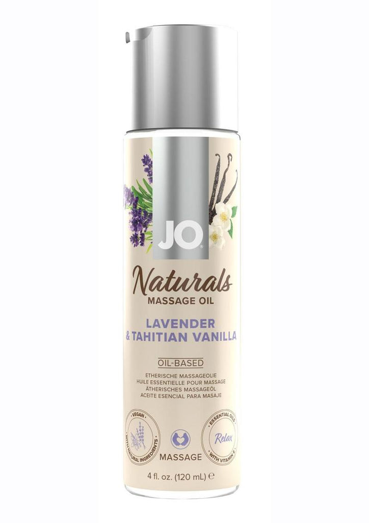 JO Naturals Lavender and Tahitian Vanilla Massage Oil - 4oz