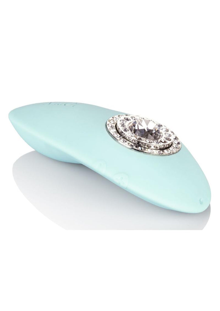 Jopen Pave Grace Silicone Rechargeble Massager with Crystals - Aqua/Blue