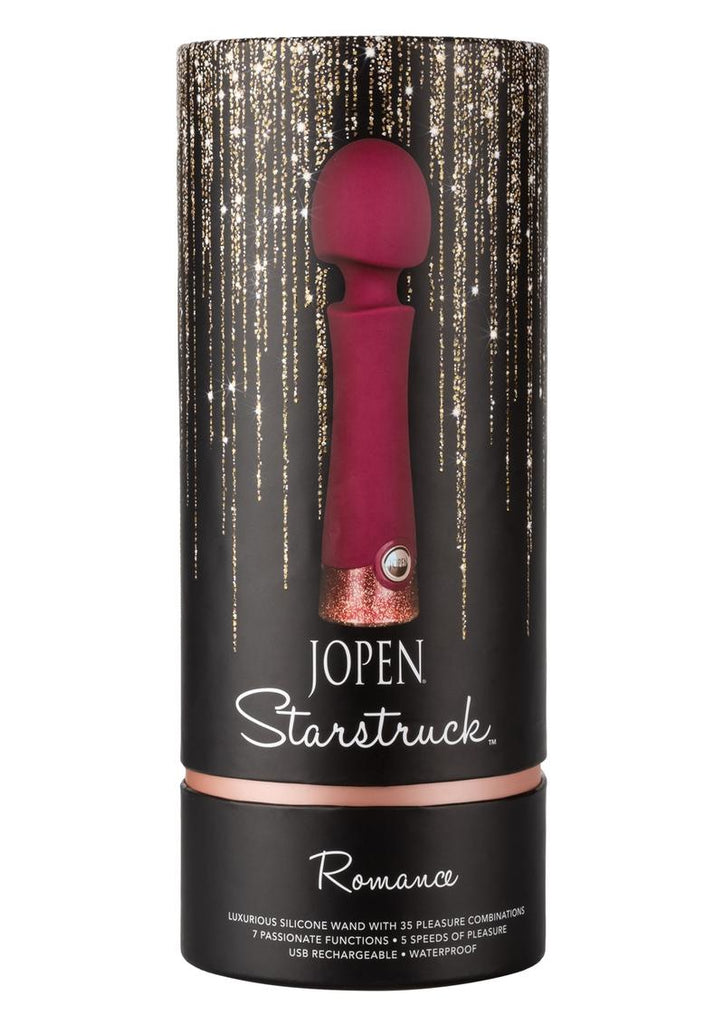 Jopen Starstruck Romance Rechargeable Silicone Wand Massager - Red
