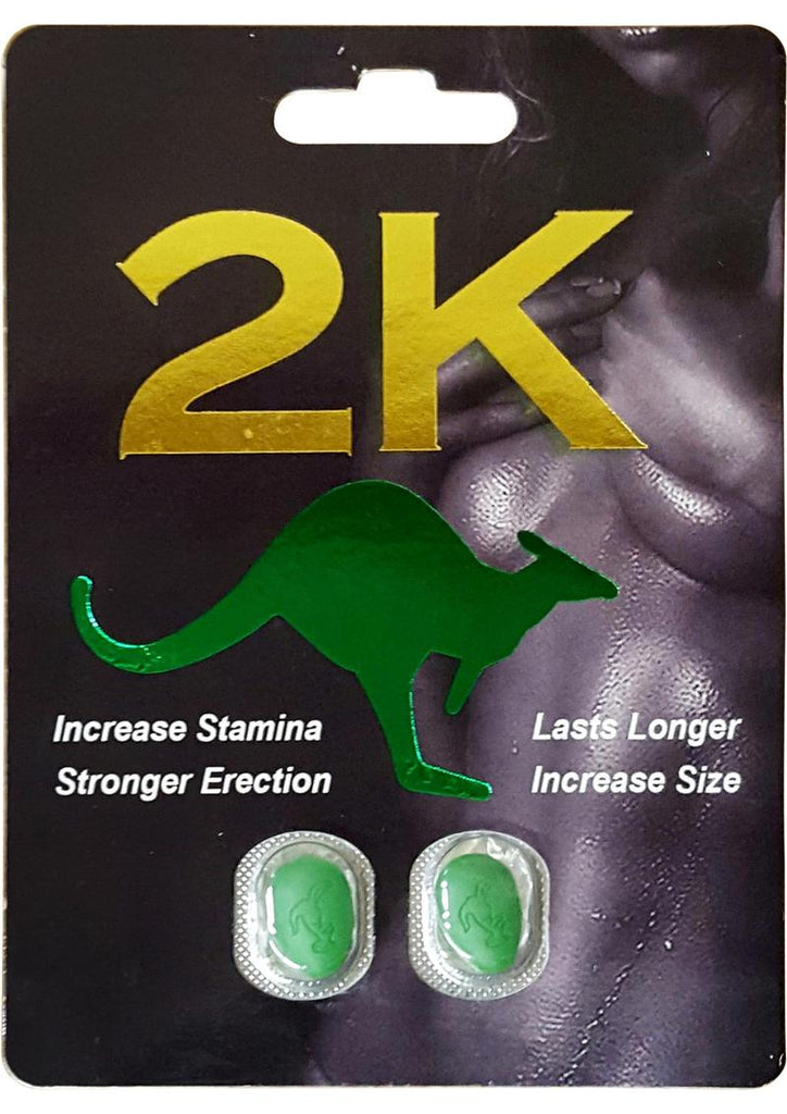 Kangaroo 2k For Him Sexual Enhancement - Green - 2 Pack