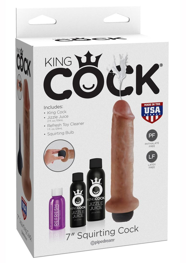 King Cock Squirting Cock Kits - Tan - 7in