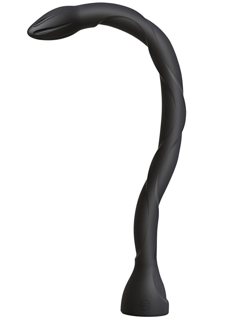 Kink The Serpent Anal Snake Silicone Dildo - Black - 18in