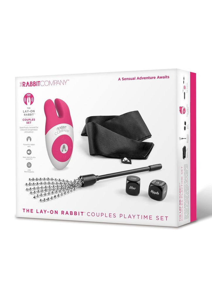 Lay-On Rabbit Tickle and Tease - Pink - Set