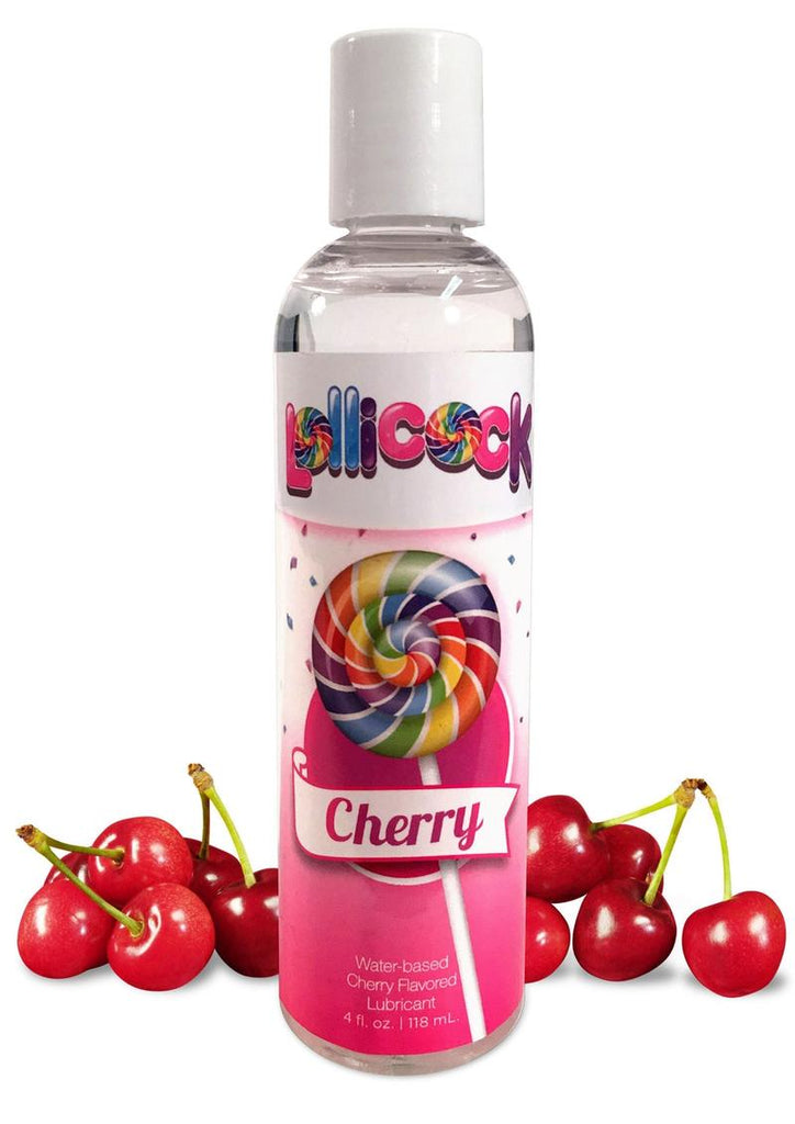 Lollicock Water Based Flavored Lubricant 4oz - Cherry