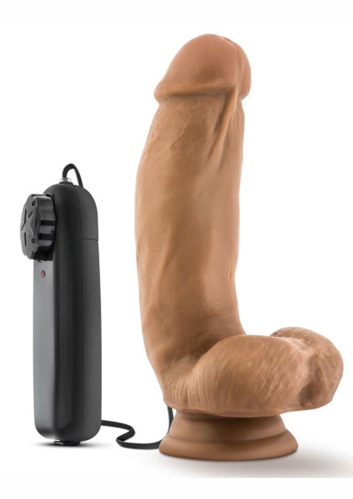 Loverboy Mma Fighter Vibrating Cock with Balls - Brown/Caramel - 7in