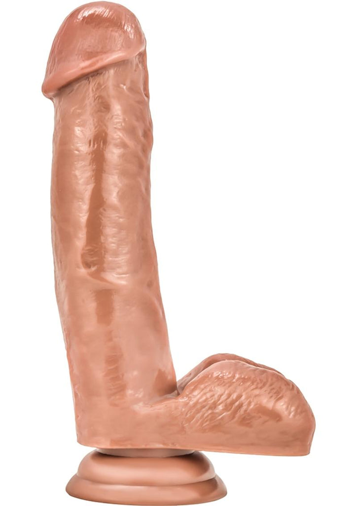 Loverboy The Kingpin Dildo with Balls - Caramel/Flesh - 7in