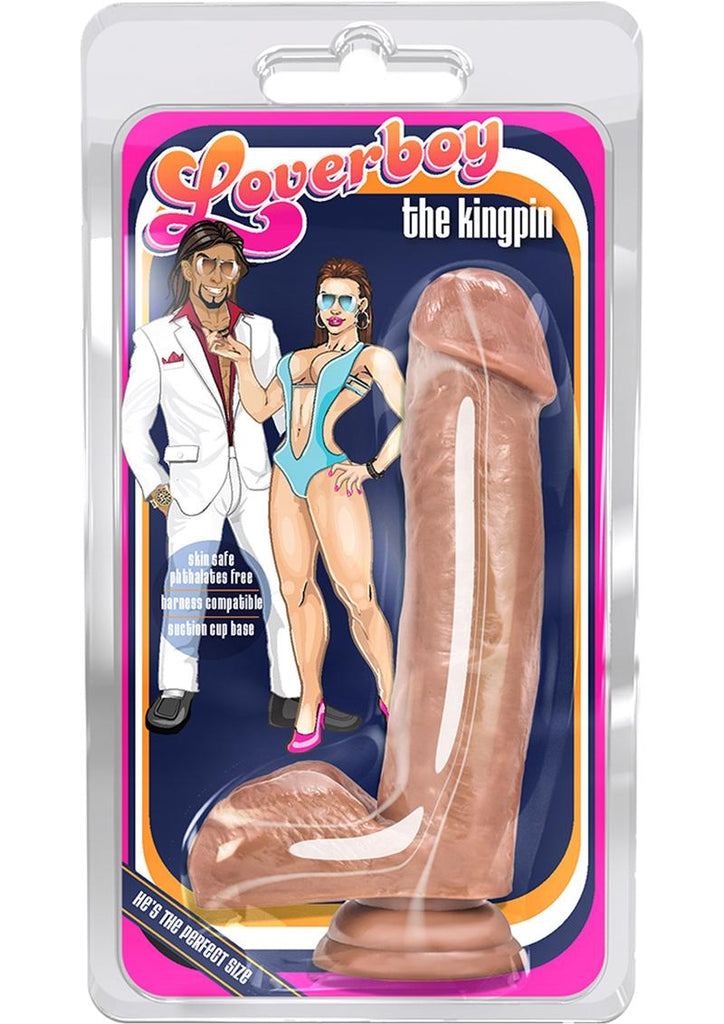Loverboy The Kingpin Dildo with Balls - Caramel/Flesh - 7in