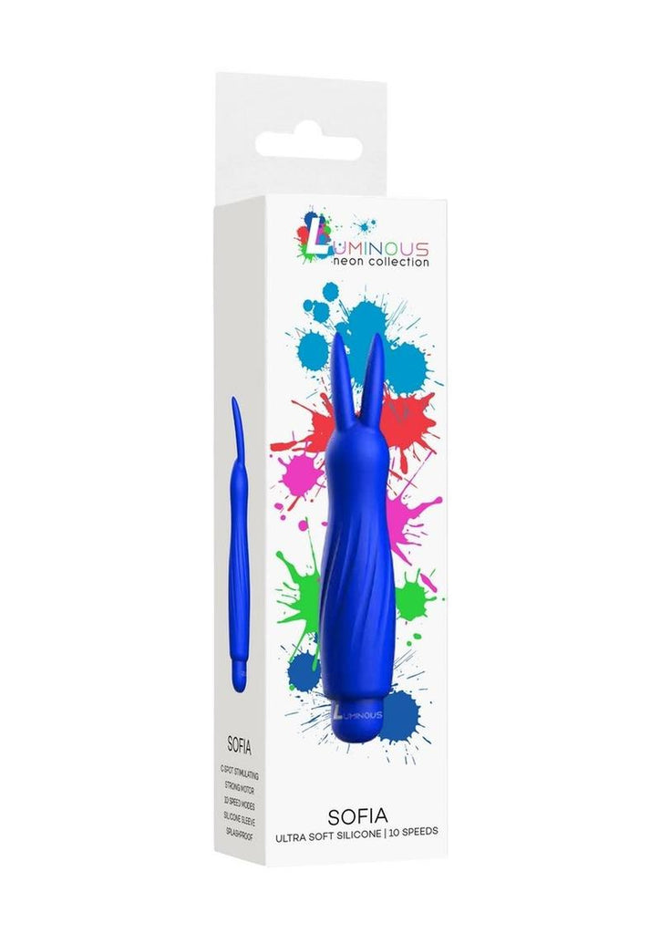 Luminous Sofia Bullet with Silicone Sleeve - Blue