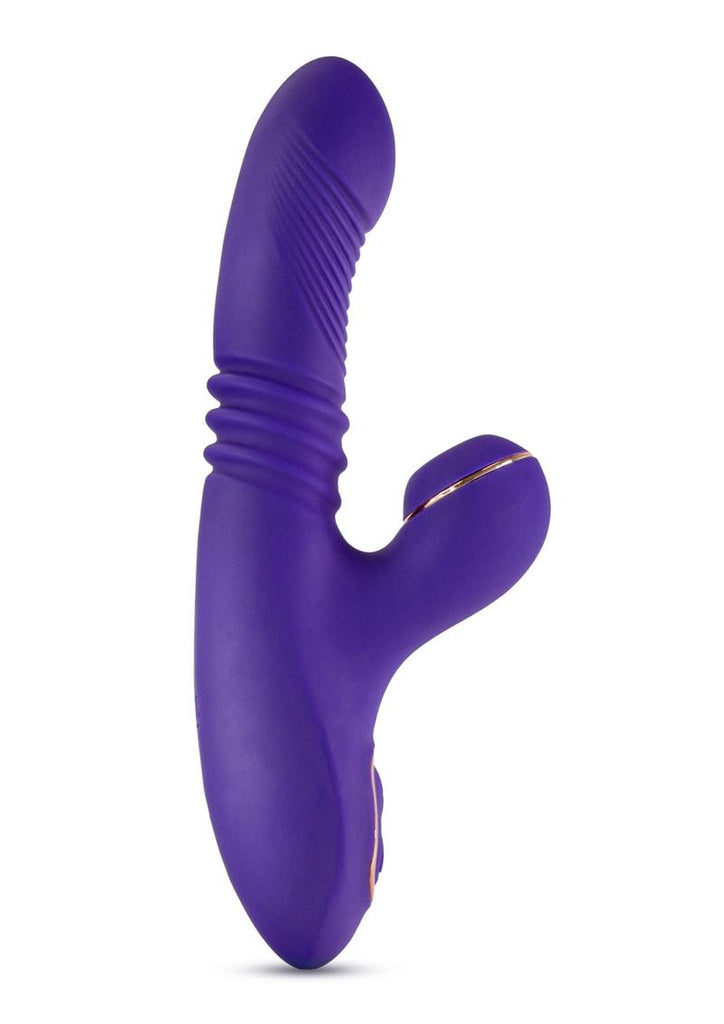 Lush Iris Rechargeable Silicone Air Pulse Clitoral Stimulator and G-Spot Thruster - Purple