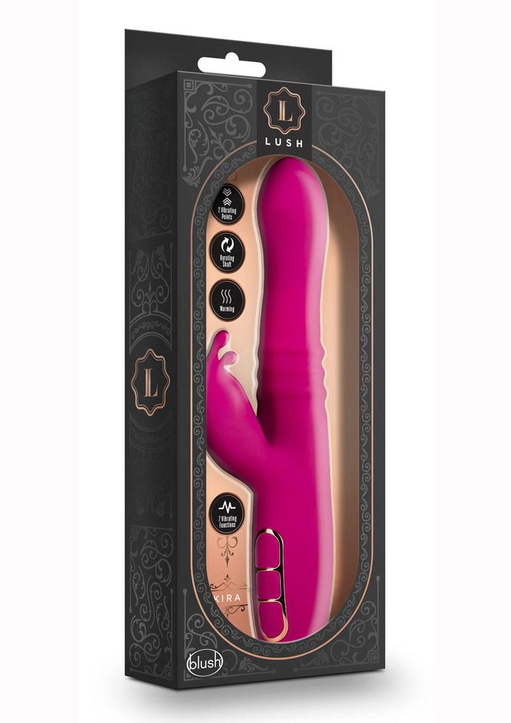 Lush Kira Rechargeable Silicone Rabbit Vibrator - Velvet - Pink
