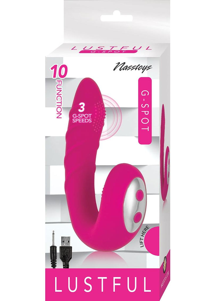 Lustful G-Spot Silicone Rechargeable Vibrator - Pink
