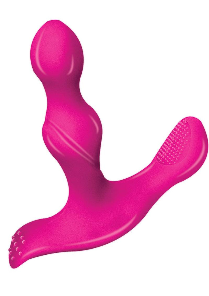 Lustful Tri-Spot Silicone Rechargeable Vibrator - Pink
