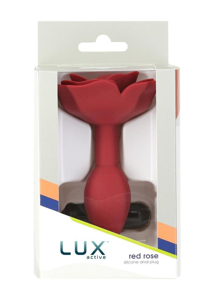 Lux Active Red Rose Silicone Anal Plug - Red