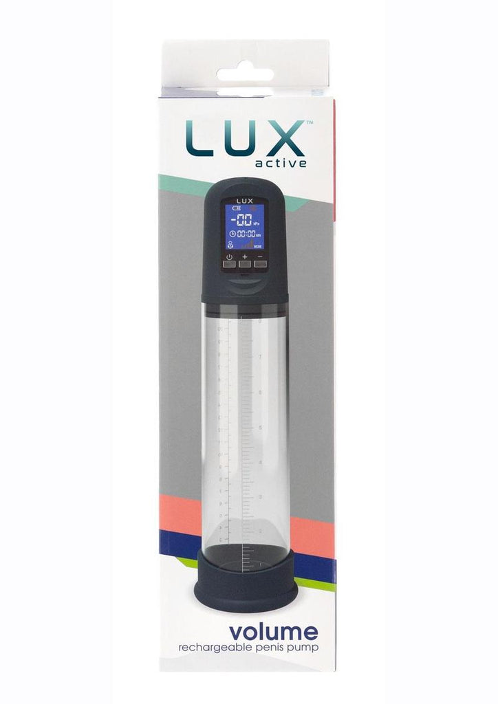 Lux Active Volume LCD Rechargeable Auto Penis Pump - Blue/Navy