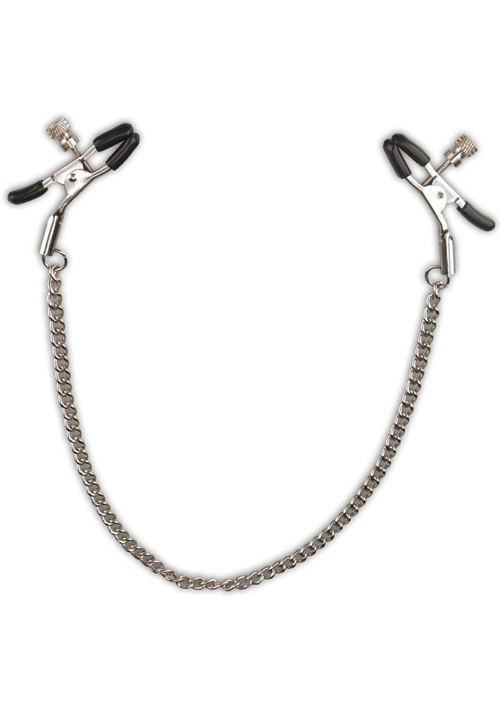 Lux Fetish Adjustable Steel Nipple Clips - Metal