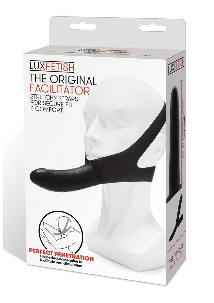 Lux Fetish The Original Facilitator Face Strap-On with Dildo - Black