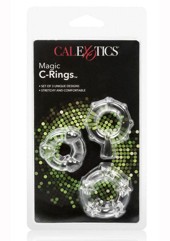 Magic C-Rings Cock Rings - Clear - 3 Piece Set