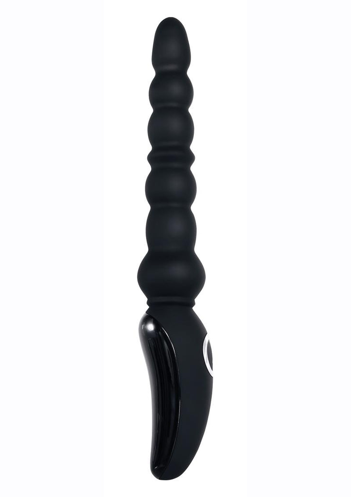 Magic Stick Rechargeable Silicone Beaded Vibrator - Black