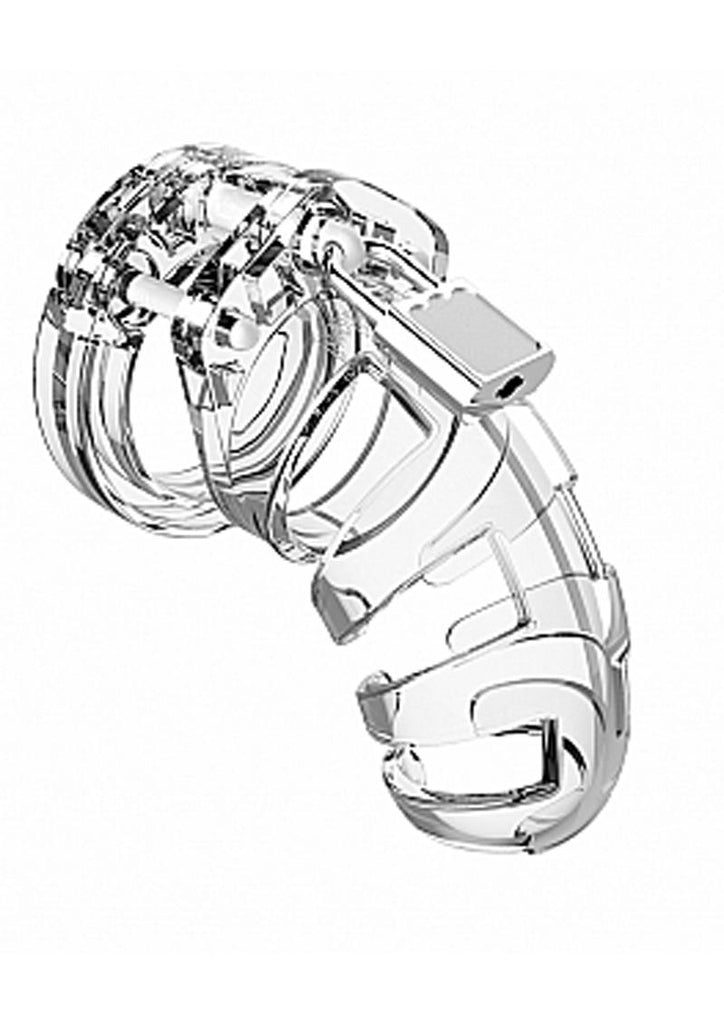 Man Cage Model 02 Male Chastity with Lock - Clear - 3.5in