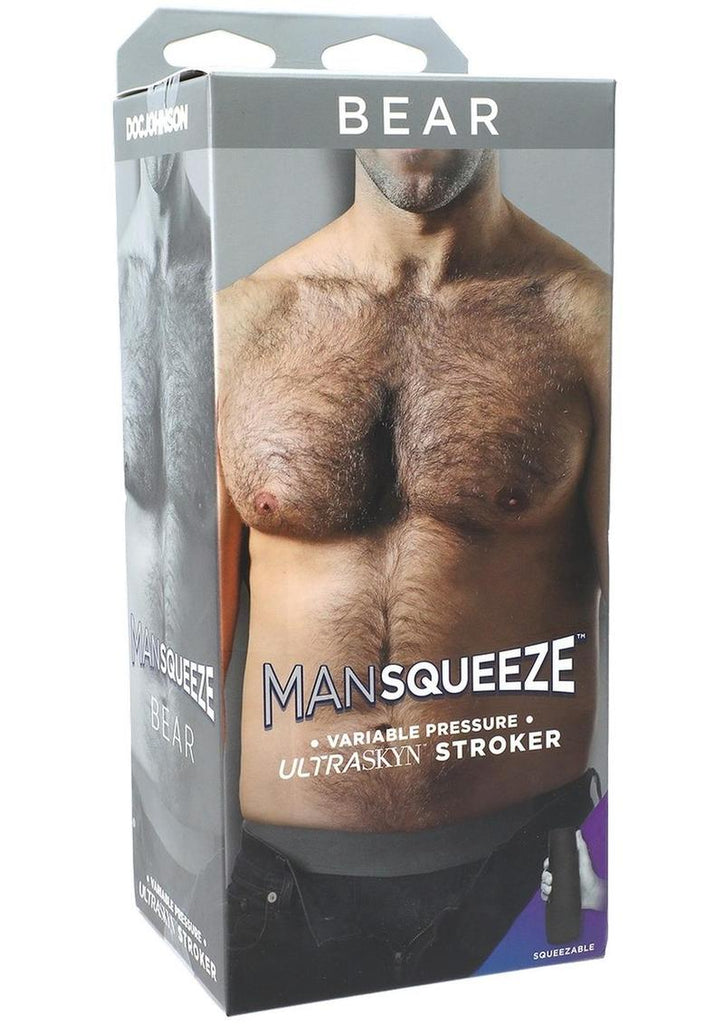 Man Squeeze Bear Ultraskyn Masturbator - Butt - Flesh/Vanilla