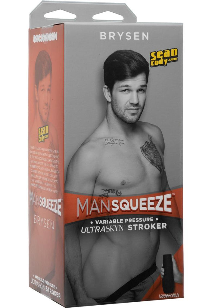 Man Squeeze Brysen Ultraskyn Masturbator - Butt - Flesh/Vanilla