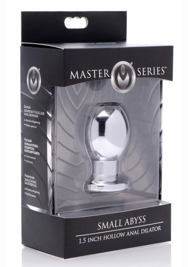 Master Series Abyss Hollow Anal Dilator - Metal/Silver - Small - 1.5in