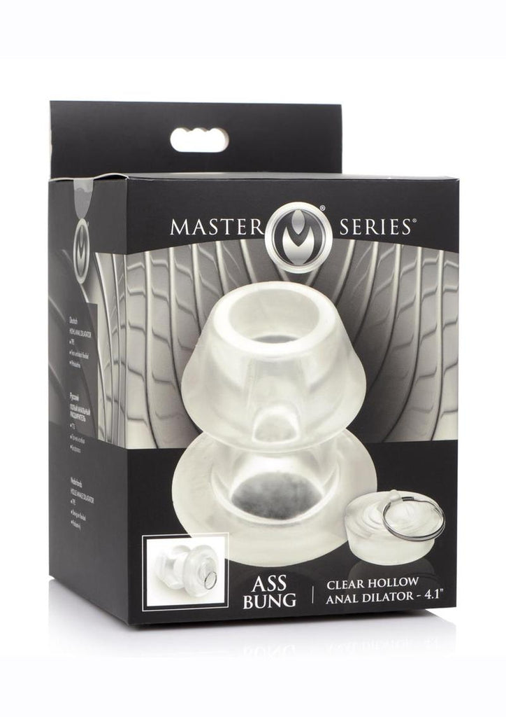 Master Series Ass Bung Clear Hollow Anal Dilator - Clear - XLarge - 4.1in
