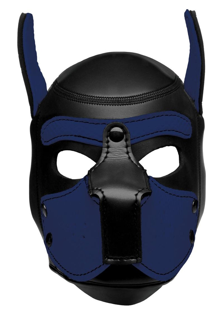 Master Series Neoprene Puppy Hood - Black/Blue
