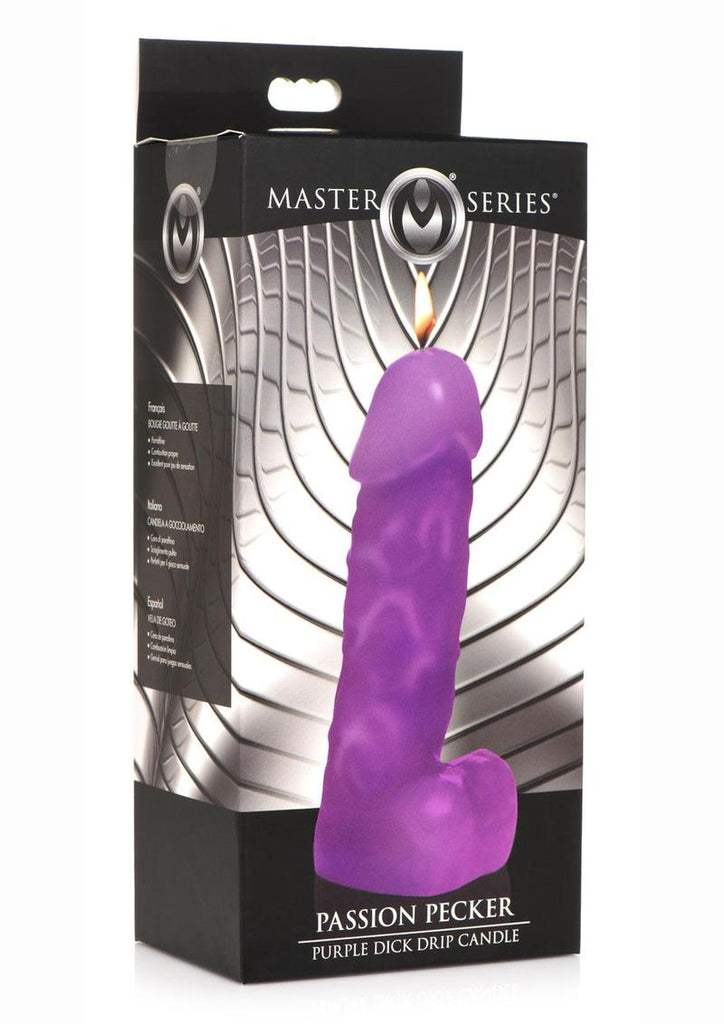 Master Series Passion Pecker Purple Dick Drip Candle - Purple